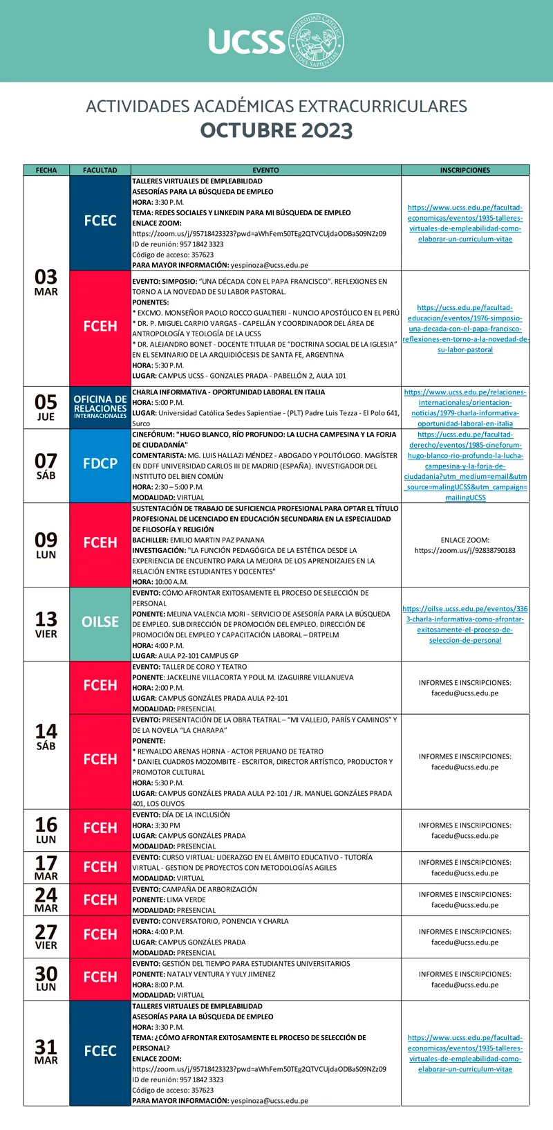 Octuvre 2023 - Actividades Académicas