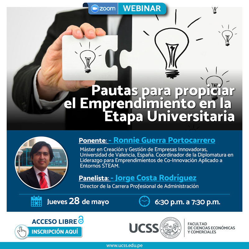 Pautas para propiciar el Emprendimiento en la Etapa Universitaria Pautas para propiciar el Emprendimiento en la Etapa Universitaria