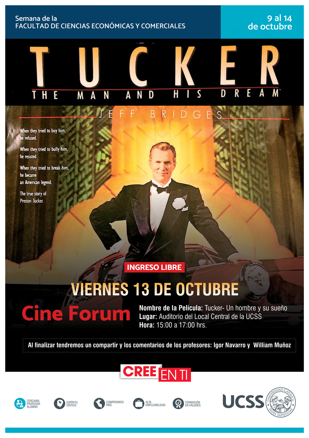 Cine Forum: Tucker - Un hombre y su sueño