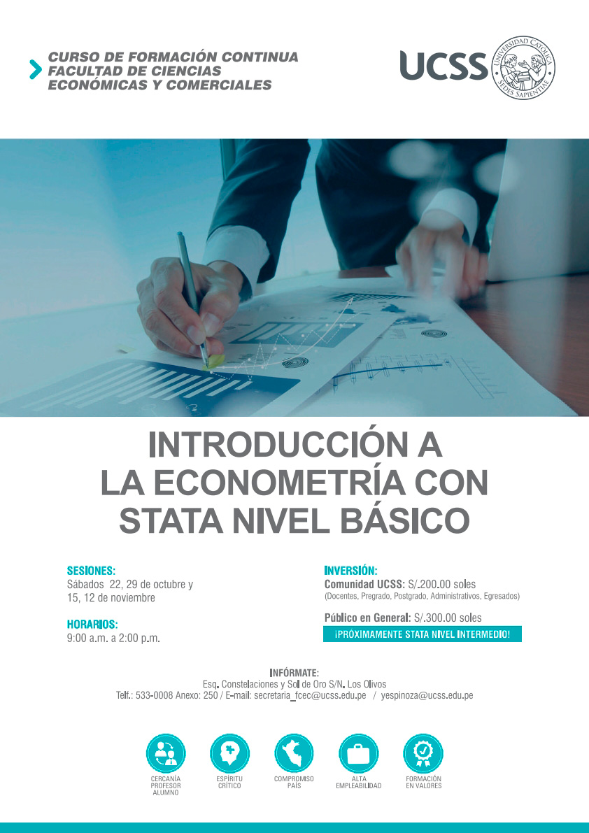 Introducción a la econometría con STATA nivel básico