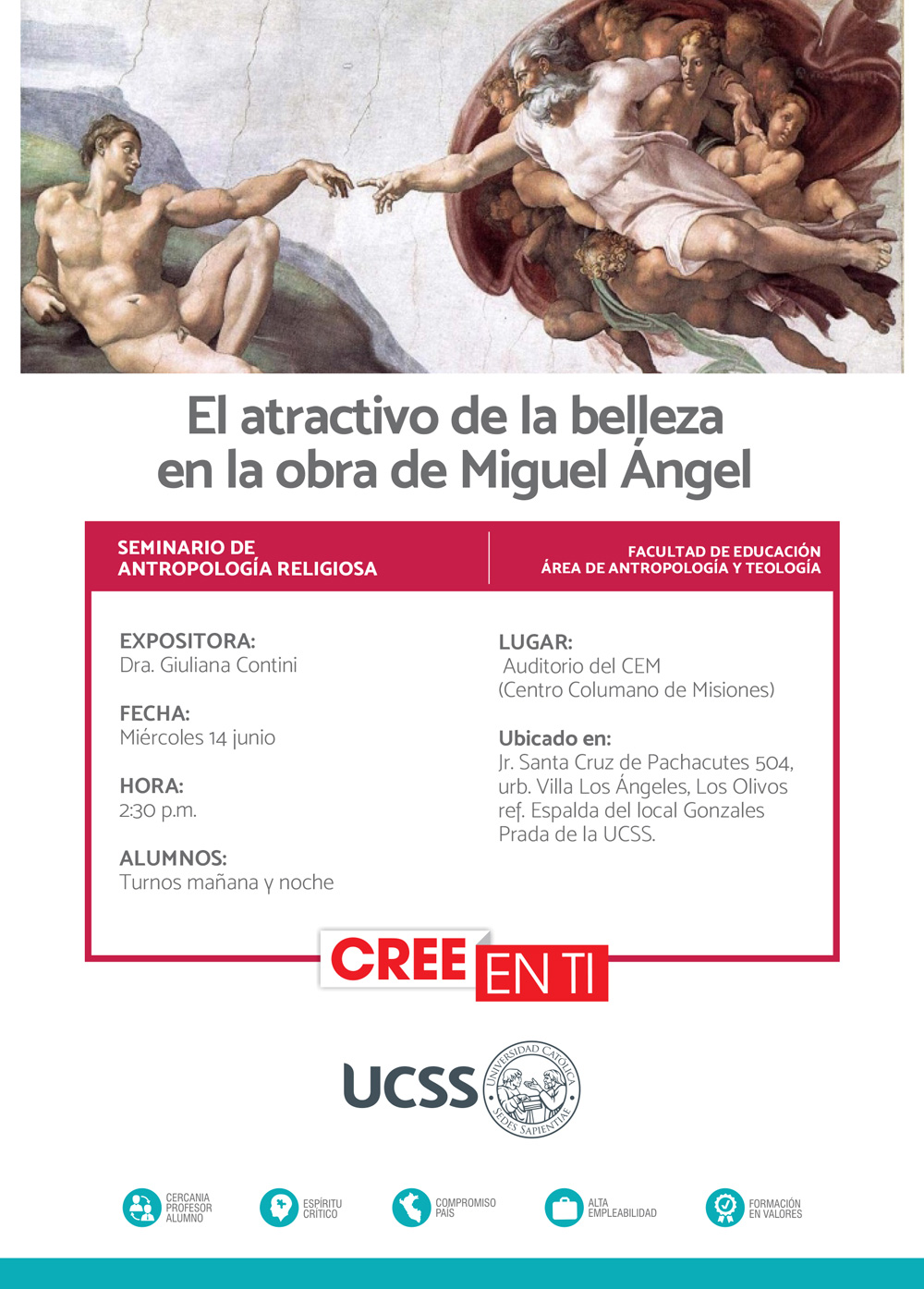 FCEH: El atractivo de la belleza en la obra de Miguel Ángel