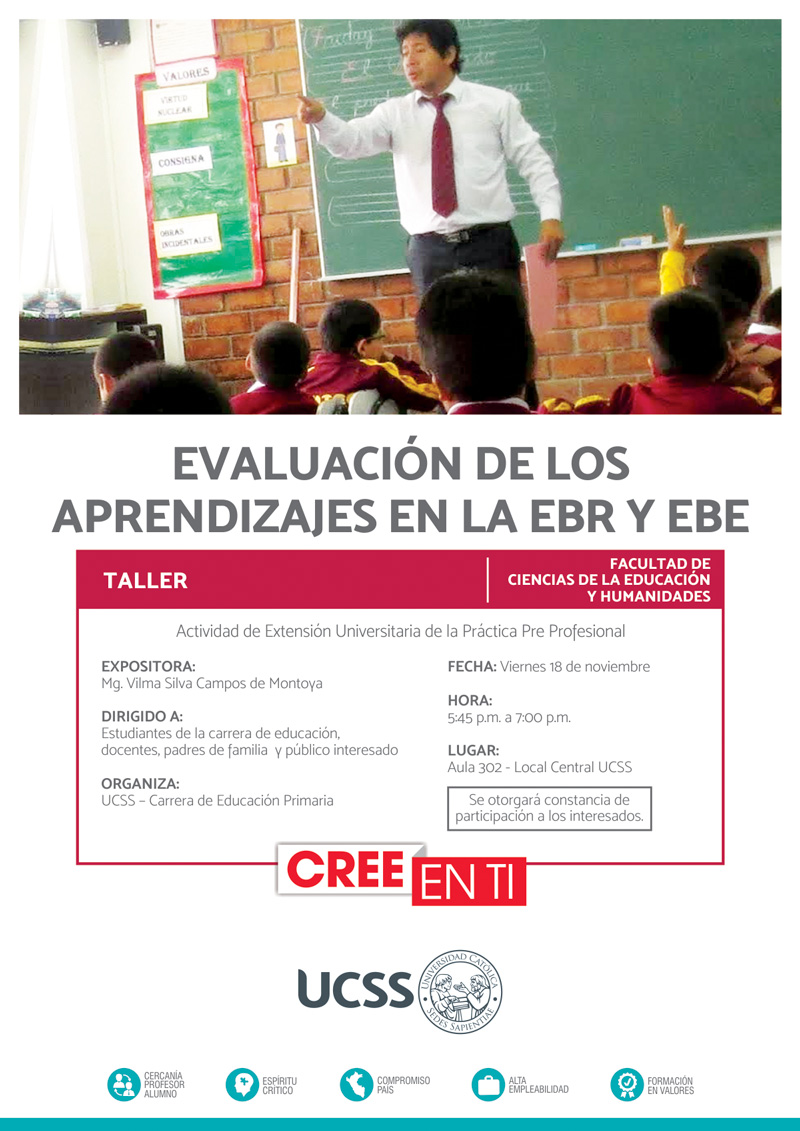 FCEH: Evaluación de los aprendizajes en la EBR y EBE
