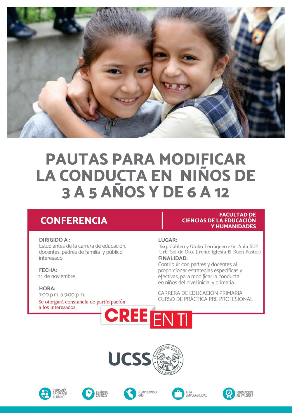 FCEH: Pautas para modificar la conducta en niños de 3 a 5 años y de 6 a 12 años