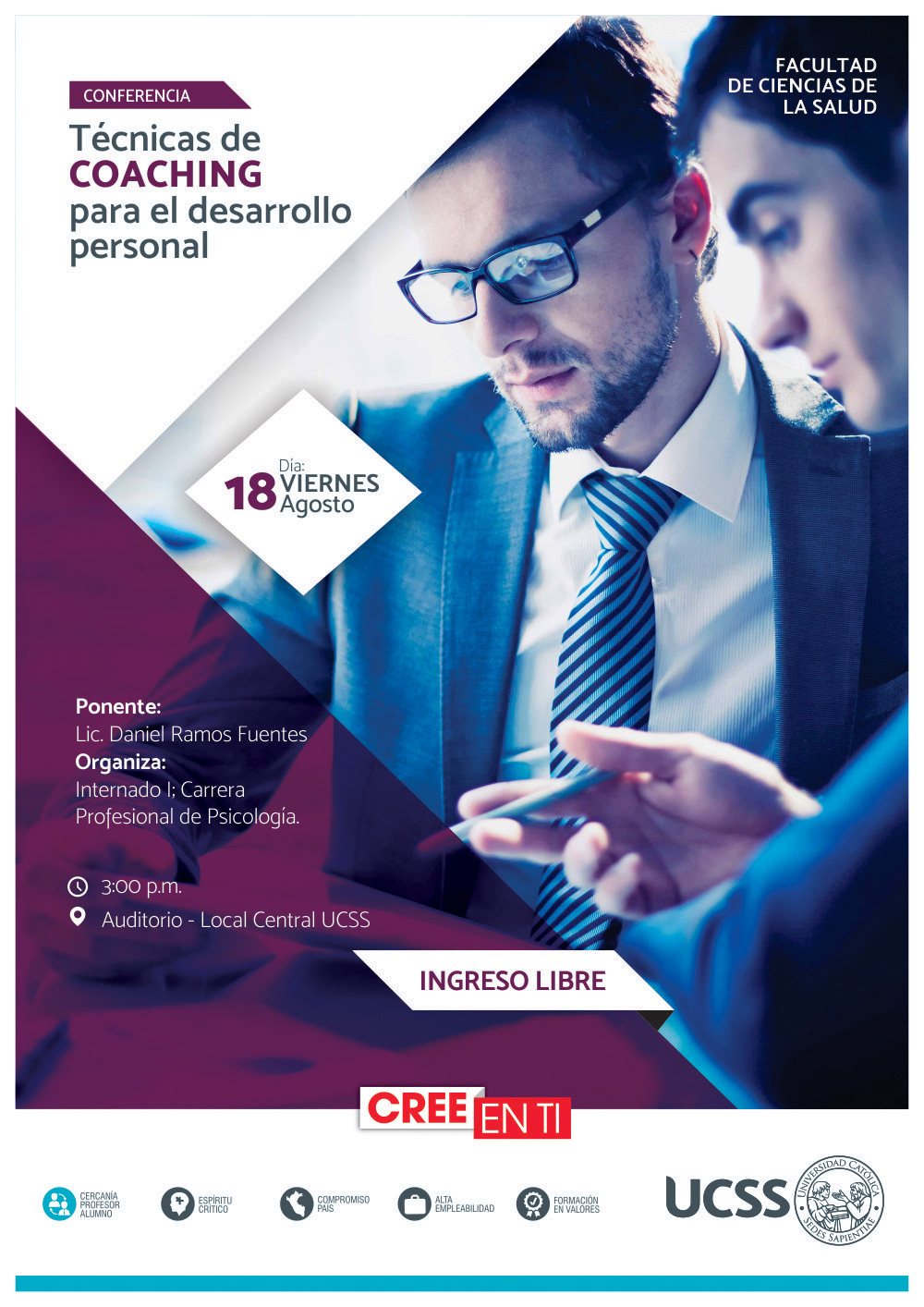 Conferencia: Técnicas de COACHING para el desarrollo personal Conferencia: Técnicas de COACHING para el desarrollo personal