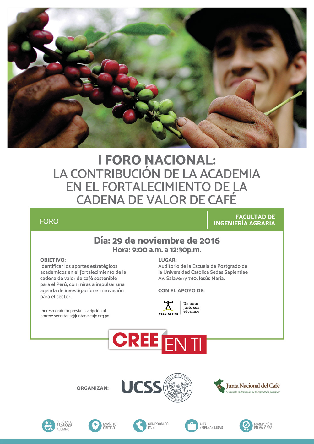 FIA: I Foro Nacional - la contribución de la academia en el fortalecimiento de la cadena de valor del café