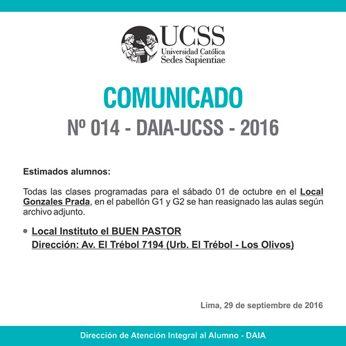 Comunicado 014-daia-ucss-2016
