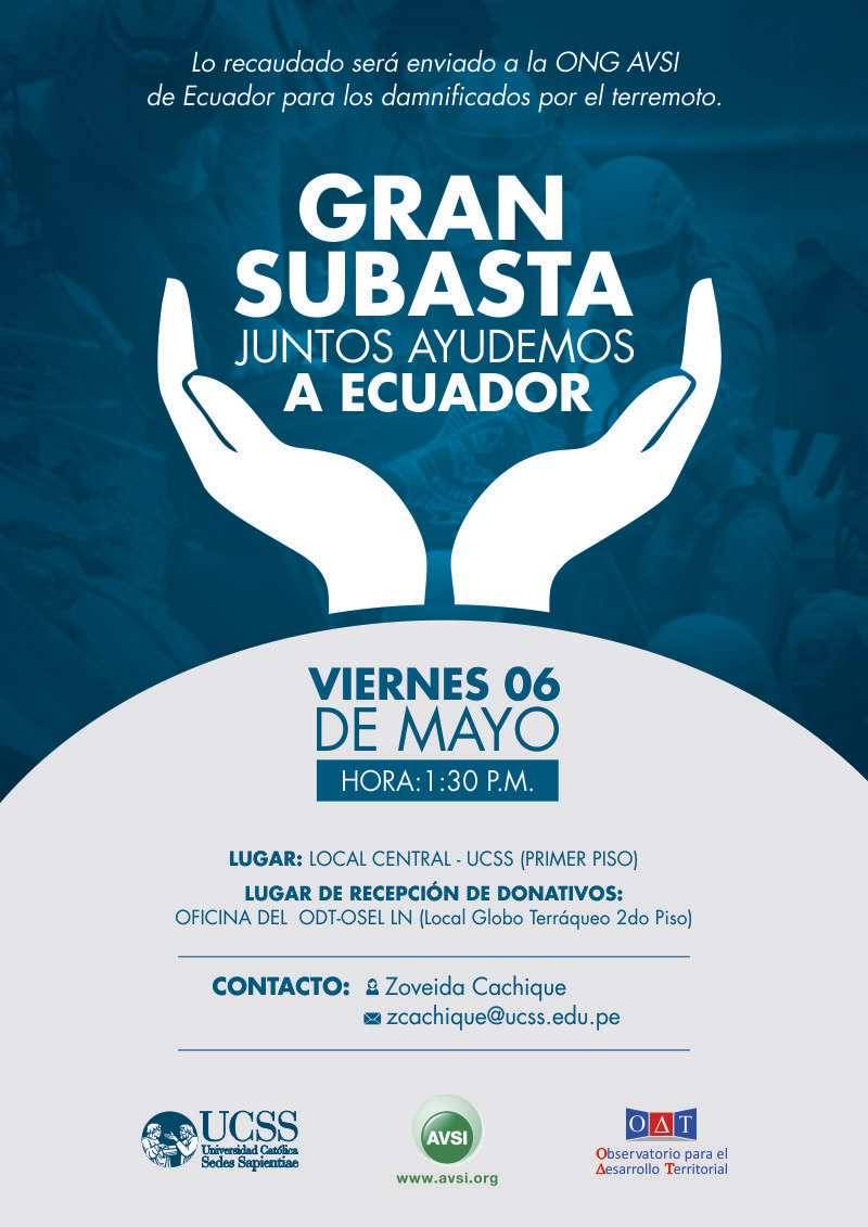 Gran Subasta juntos ayudemos a Ecuador