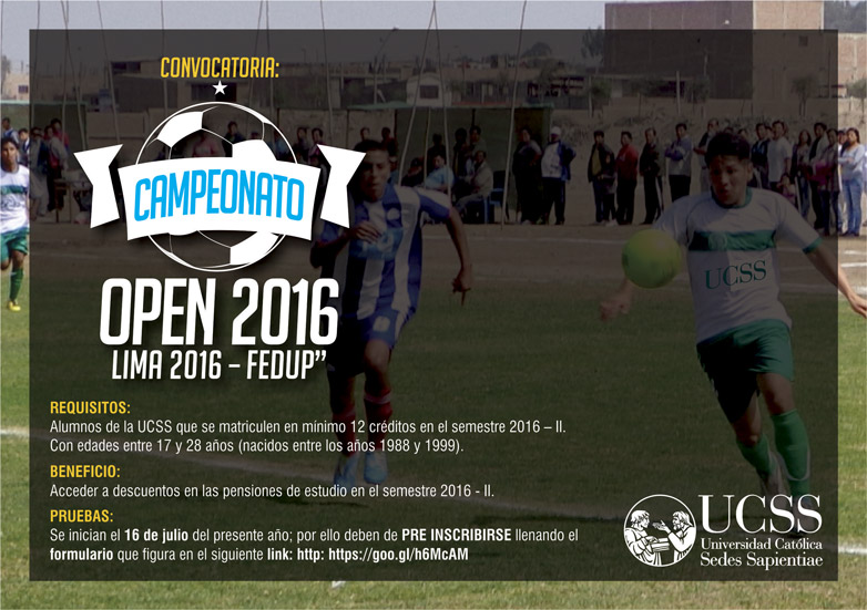 Campeonato Open 2016 FDEDUP