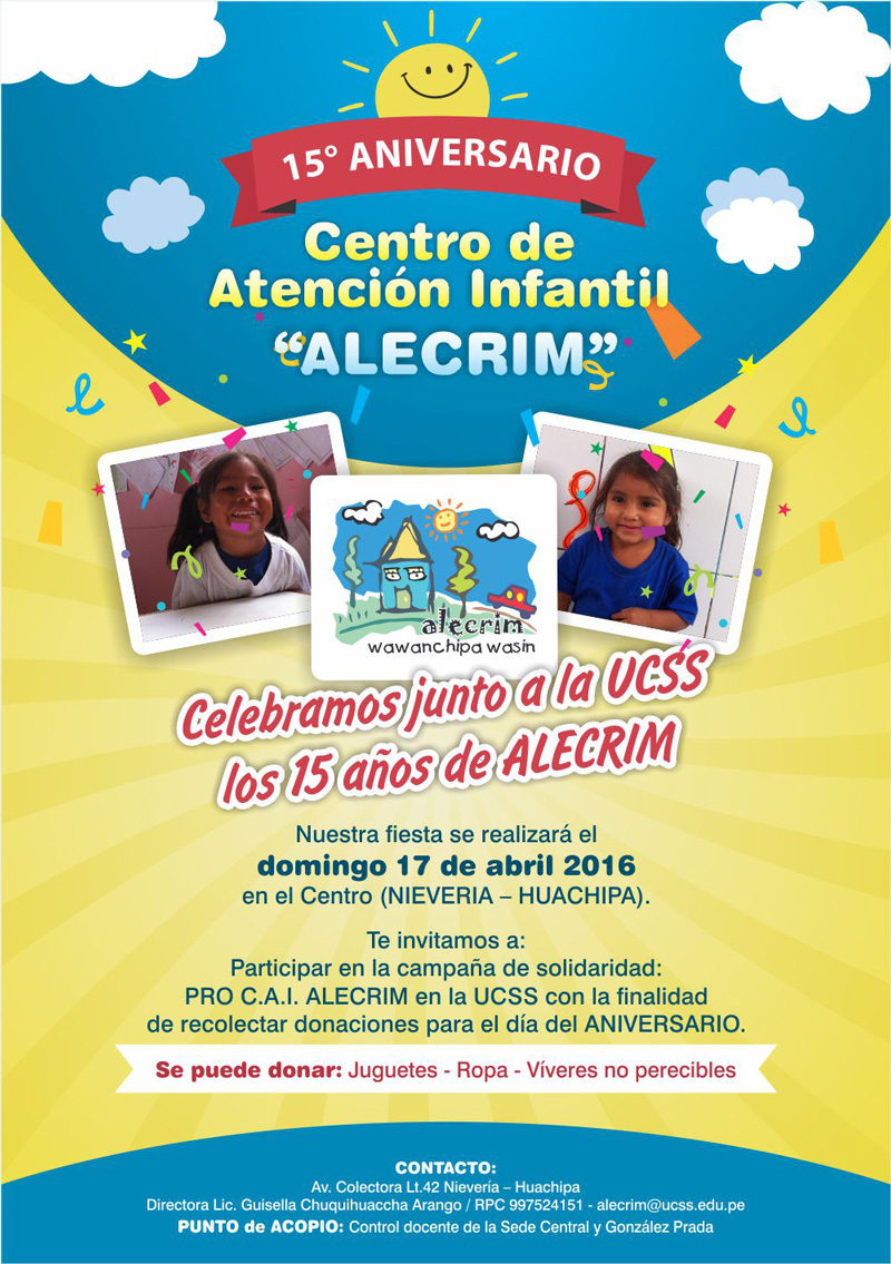 Celebramos junto a la UCSS los 15 años de ALECRIM