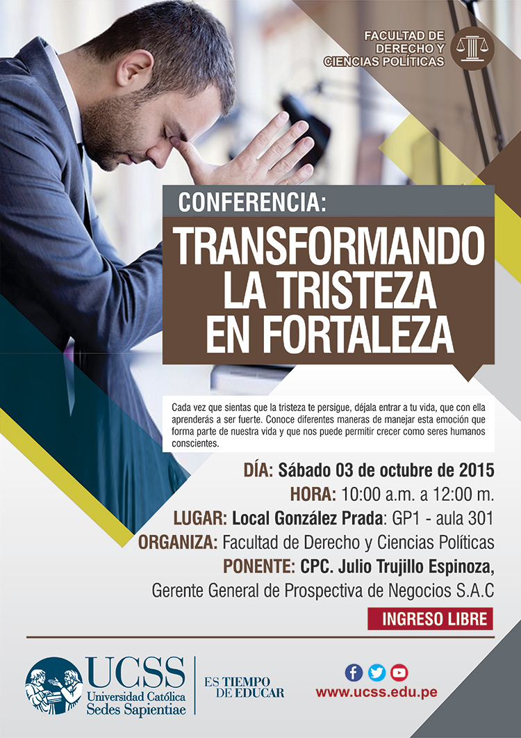 Conferencia: Transformando la tristeza en fortaleza