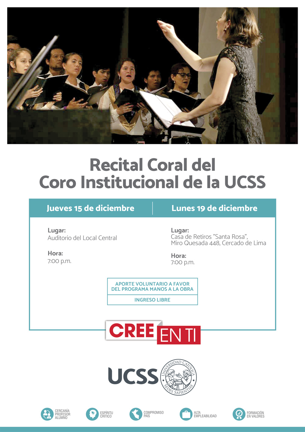 Coro UCSS: Recital Coral del Coro Institucional de la UCSS