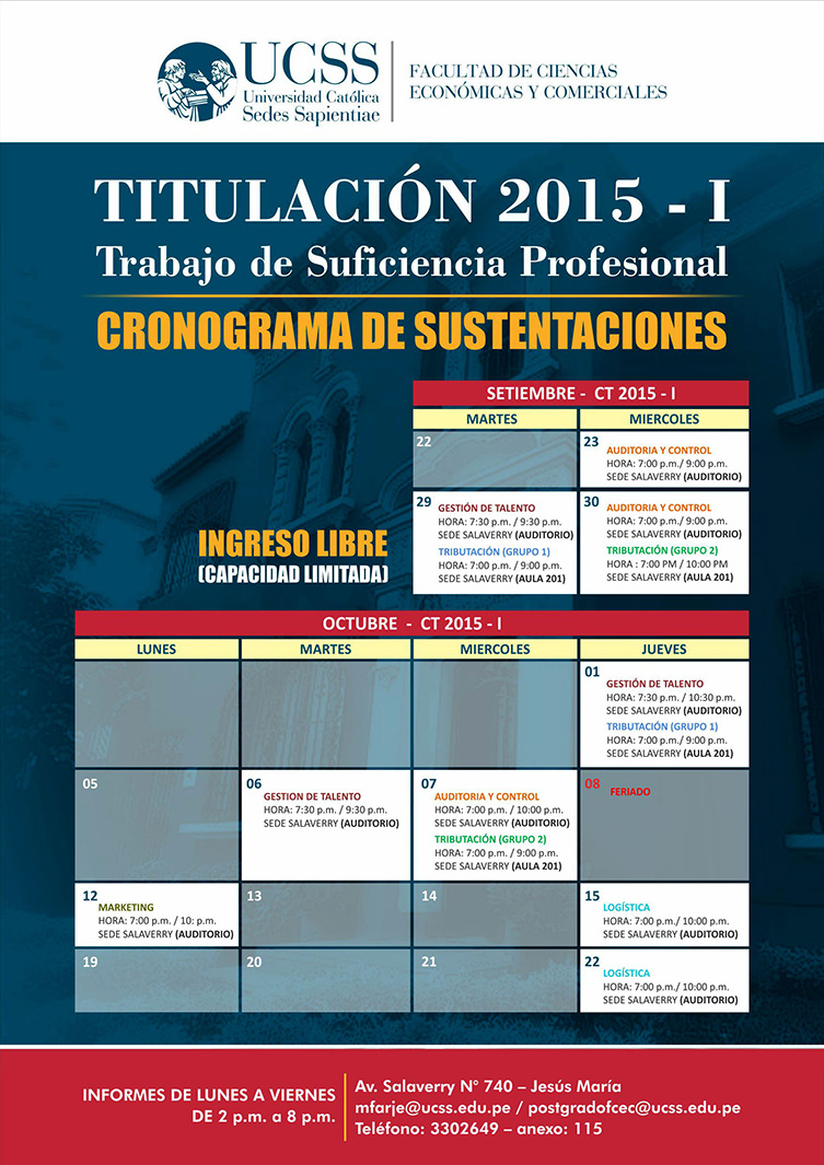Titulación 2015-I - Trabajo de Suficiencia Profesional