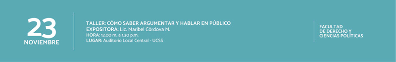 Taller: cómo saber argumentar y hablar en público