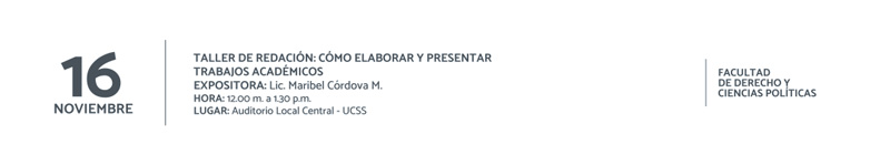 Taller de redacción: cómo elaborar y presentar trabajos académicos
