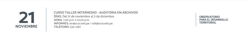 Curso taller intermedio - auditoría en archivos