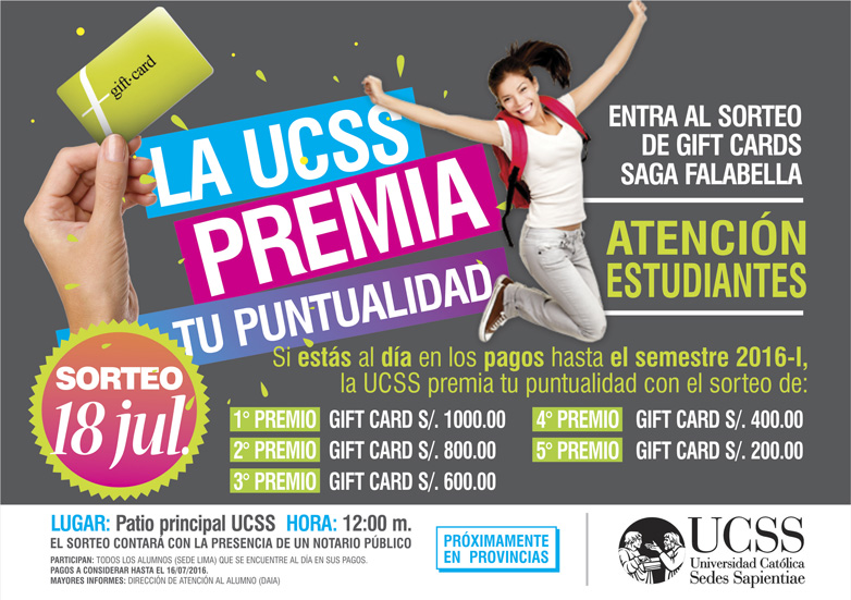 La UCSS premia tu puntualidad