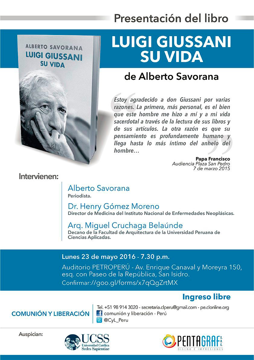 Presentación del Libro Luigi Giussani su vida