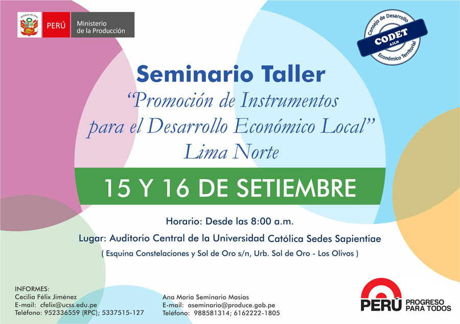 Seminario Taller de PRODUCE - CODET AILN